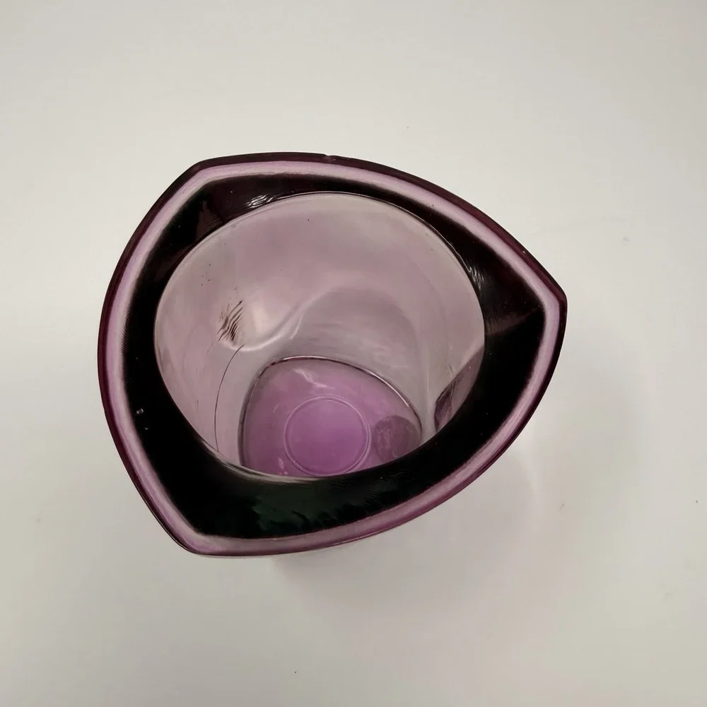Vtg Vidrios San Miguel Spain Amethyst‎ Recycled Decorative Glass 3.75